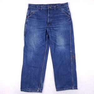 Wild Ass Double Front Workwear Carpenter Jeans 38x30 Blue